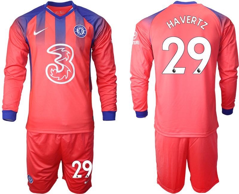 Men 2021 Chelsea away Long sleeve #29 soccer jerseys